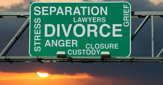 divorce highway sign